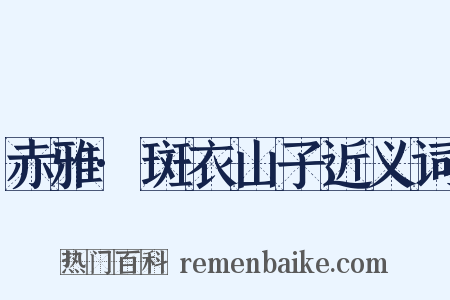 赤雅·斑衣山子近义词是什么意思的图片